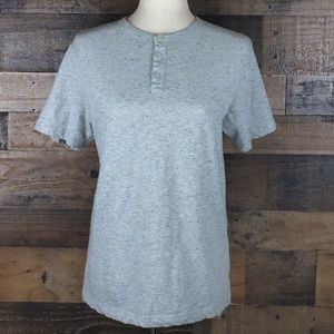 Arizona Jean Company Gray Heather Crew Tee S Small